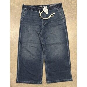 NWT American Eagle Dreamy Drape Cozy Baggy Jogger Wide Leg Pull On Jeans XL